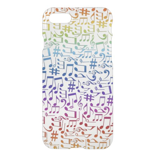 Dancing Colorful Music Notes Musician Music Lovers iPhone SE/8/7 Case