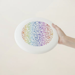 Dancing Colorful Music Notes Musician Music Lovers Wham-O Frisbee