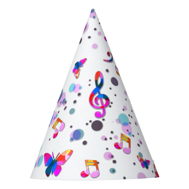 Dancing Colorful Music Party Hat (Front)