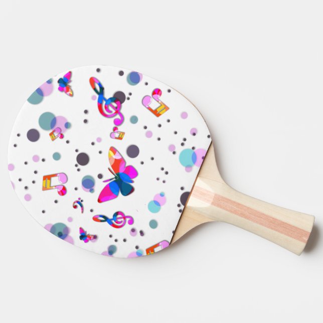 Dancing Colorful Music Ping Pong Paddle (Side)
