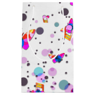 Dancing Colorful Music Small Gift Bag