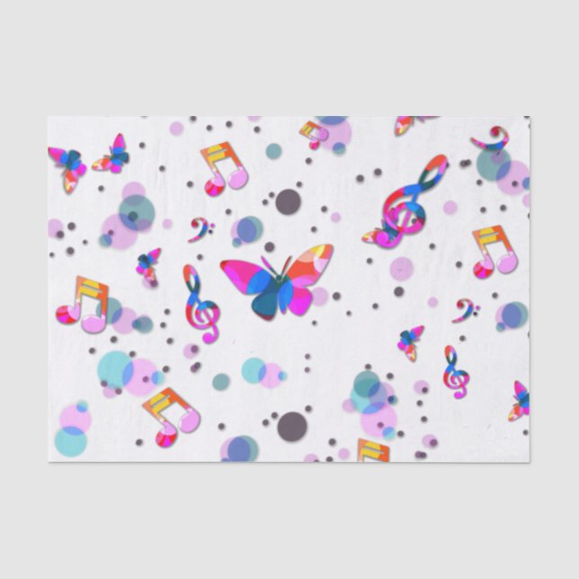 Dancing Colorful Music Tissue Paper (Front)