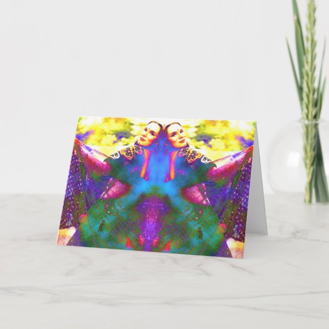 Dancing Colors Greeting Card (Front)