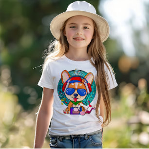Dancing Corgi Kawaii Cute, Disco Funny Puppy T-Shirt