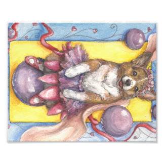 Dancing Corgi Photo Print