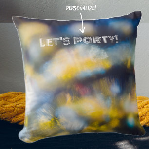Dancing cosmic lights throw pillow