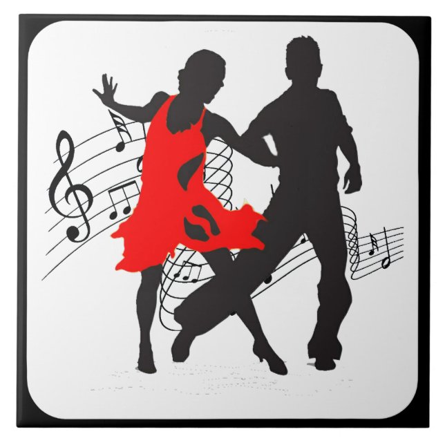 DANCING COUPLE CERAMIC TILE (Front)