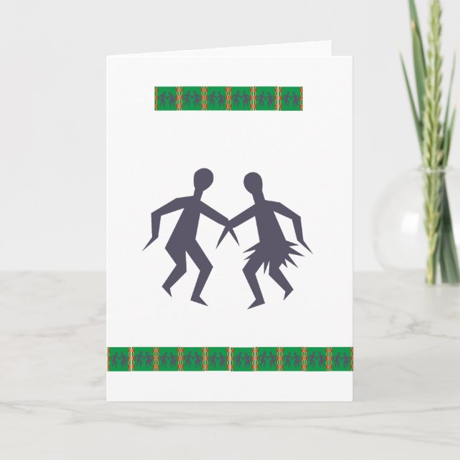 Dancing Couple from Africa Holiday Card (Front)