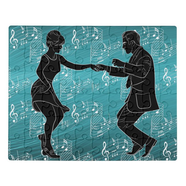 DANCING COUPLE JIGSAW PUZZLE (Puzzle Horizontal)