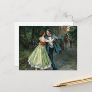 Dancing Couple on the Street, Elegant Postcard