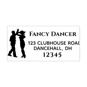 Dancing Couple Return Address Gift For Dancer Rubber Stamp by alinaspencil at Zazzle
