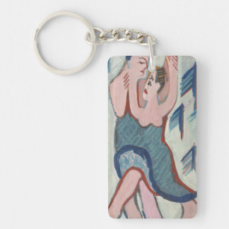 Dancing Couple Romantic Art Acrylic Keychain
