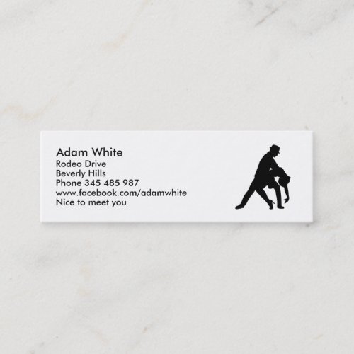Dancing couple tango business card