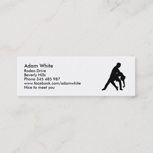 Customizable Dancing couple tango business card