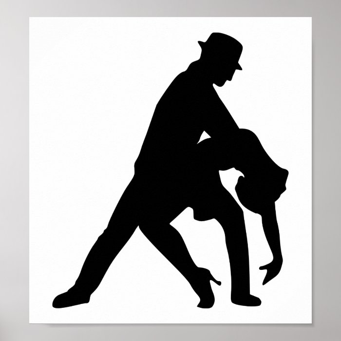 Dancing couple tango poster