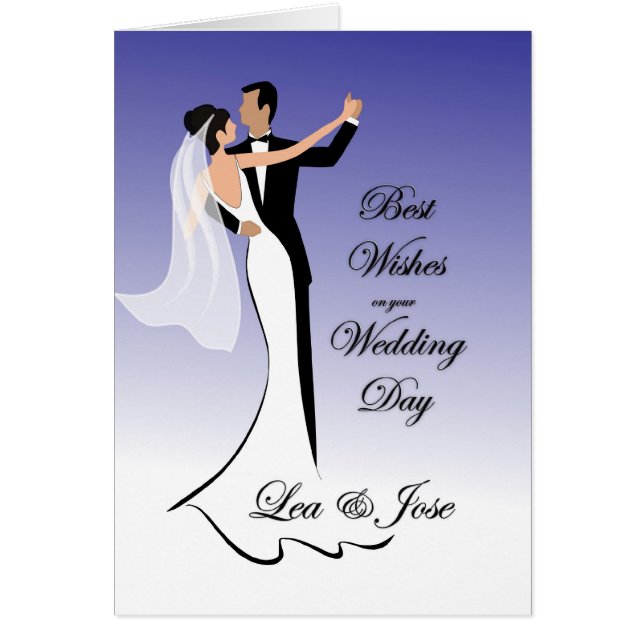 Dancing Couple Wedding Card for Lea-Jose (Front)