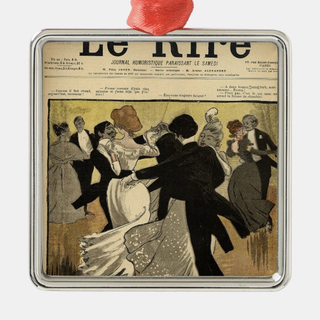 Dancing Couples Metal Ornament (Front)