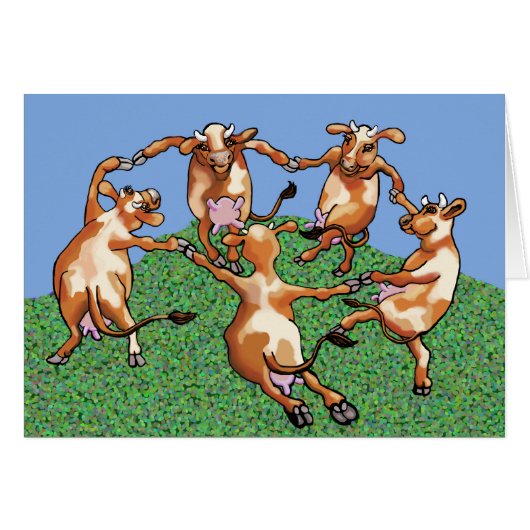Dancing cows by Mootisse Cards (Front Horizontal)
