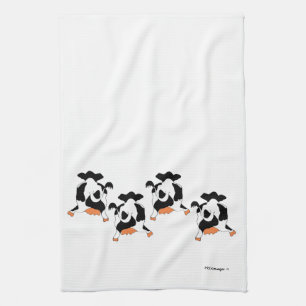 Dancing Cows Kitchen Towel