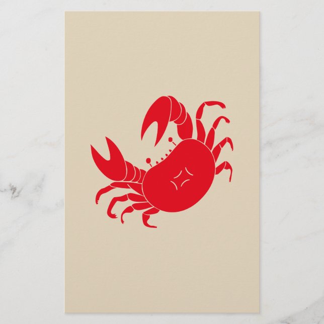 Dancing crab stationery (Front)