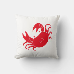 Dancing crab throw pillow
