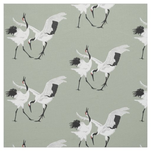 Dancing Cranes Fabric