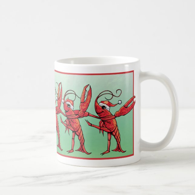 Dancing Crawfish Christmas Mug (Right)