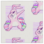 dancing dabbing easter bunny fabric