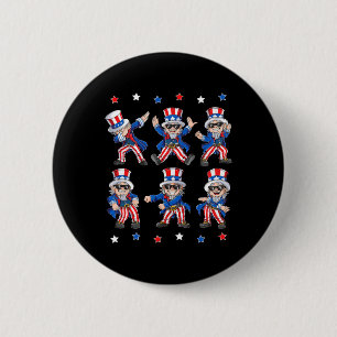 Dancing Dabbing Uncle Sam 4th Of July Boys Girls K Button