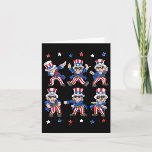 Dancing Dabbing Uncle Sam 4th Of July Boys Girls K Card