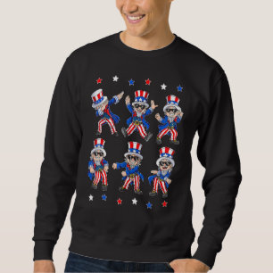 Dancing Dabbing Uncle Sam 4th Of July Boys Girls K Sweatshirt