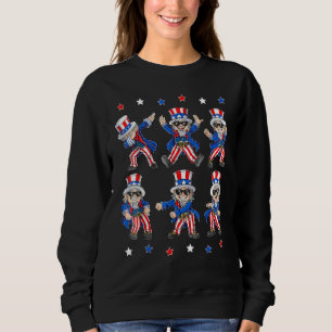 Dancing Dabbing Uncle Sam 4th Of July Boys Girls K Sweatshirt