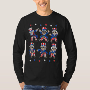 Dancing Dabbing Uncle Sam 4th Of July Boys Girls K T-Shirt