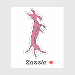 Dancing dachshund sticker