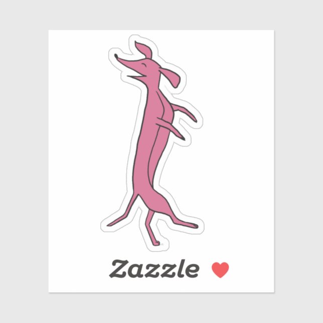 Dancing dachshund sticker (Sheet)