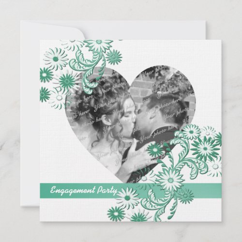Dancing Daisies Engagement Party and Photo Custom Invites
