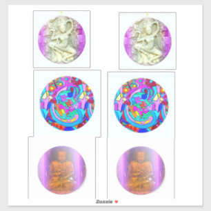 dancing dakini, buddha, hippie love sticker