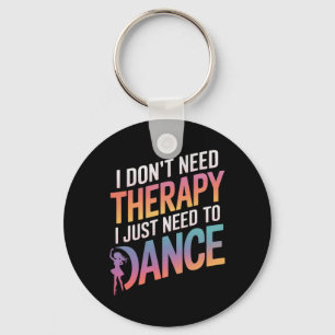 Dancing Dancer Dance Uni-adult Dance Modern Black Keychain