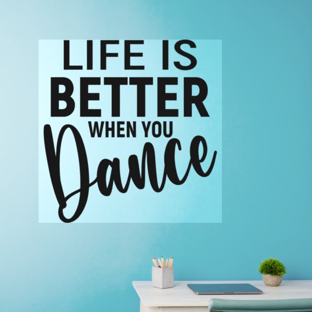 Dancing Dancer Decor Wall Floor Decal (Home Office)