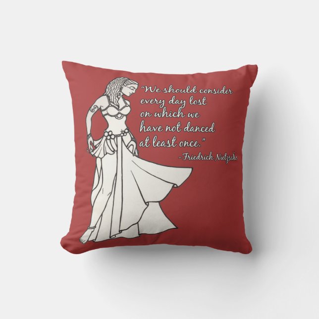 Dancing Days Throw Pillow (Front)