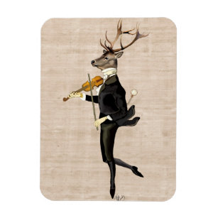 Dancing Deer with Violin 2 Magnet