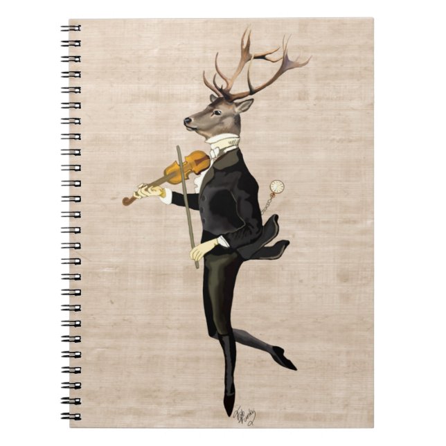 Dancing Deer with Violin 2 Notebook (Front)