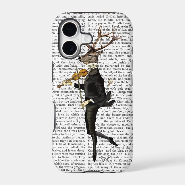 Dancing Deer with Violin Iphone Case (Back)