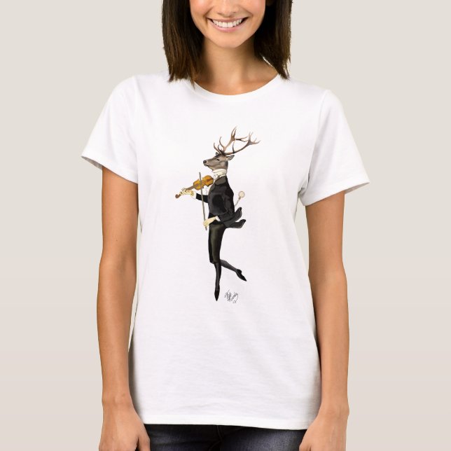 Dancing Deer with Violin T-Shirt (Front)