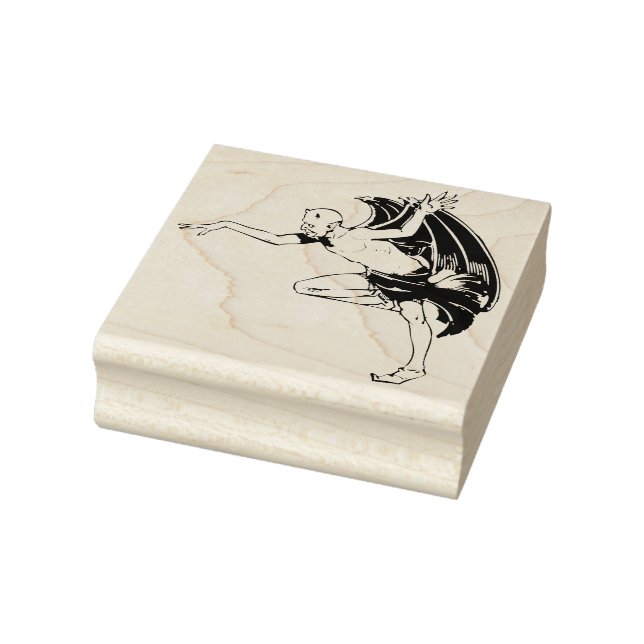 Dancing demon illustration art stamp (Stamp)