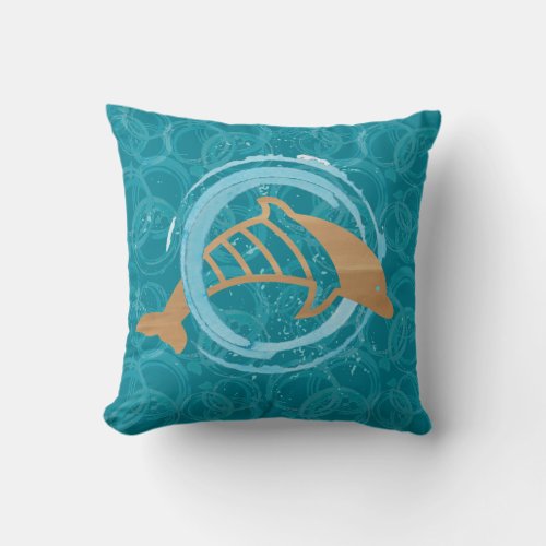 Dancing dolphin pillow