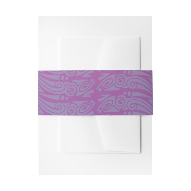 DANCING DOLPHINS Bat Mitzvah Invitation Wrap Band (Front Example)