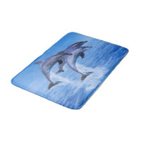 Dancing Dolphins Bath Room Rug Mat Home Decor