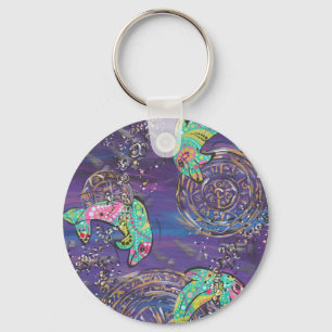 Dancing Dolphins Keychain