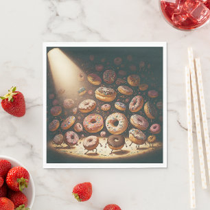 Dancing Doughnuts Surreal Bakery Napkins